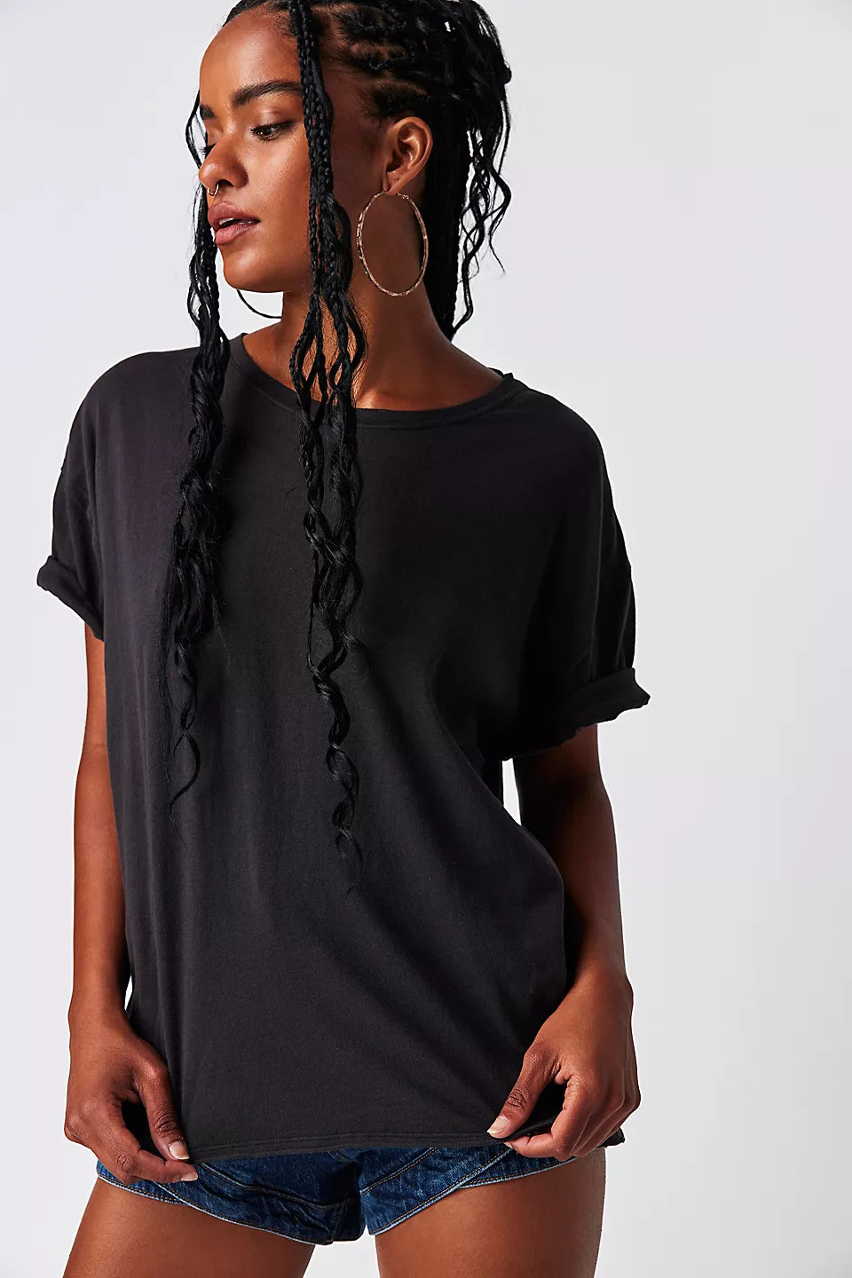 FREE PEOPLE : Nina Tee - Black