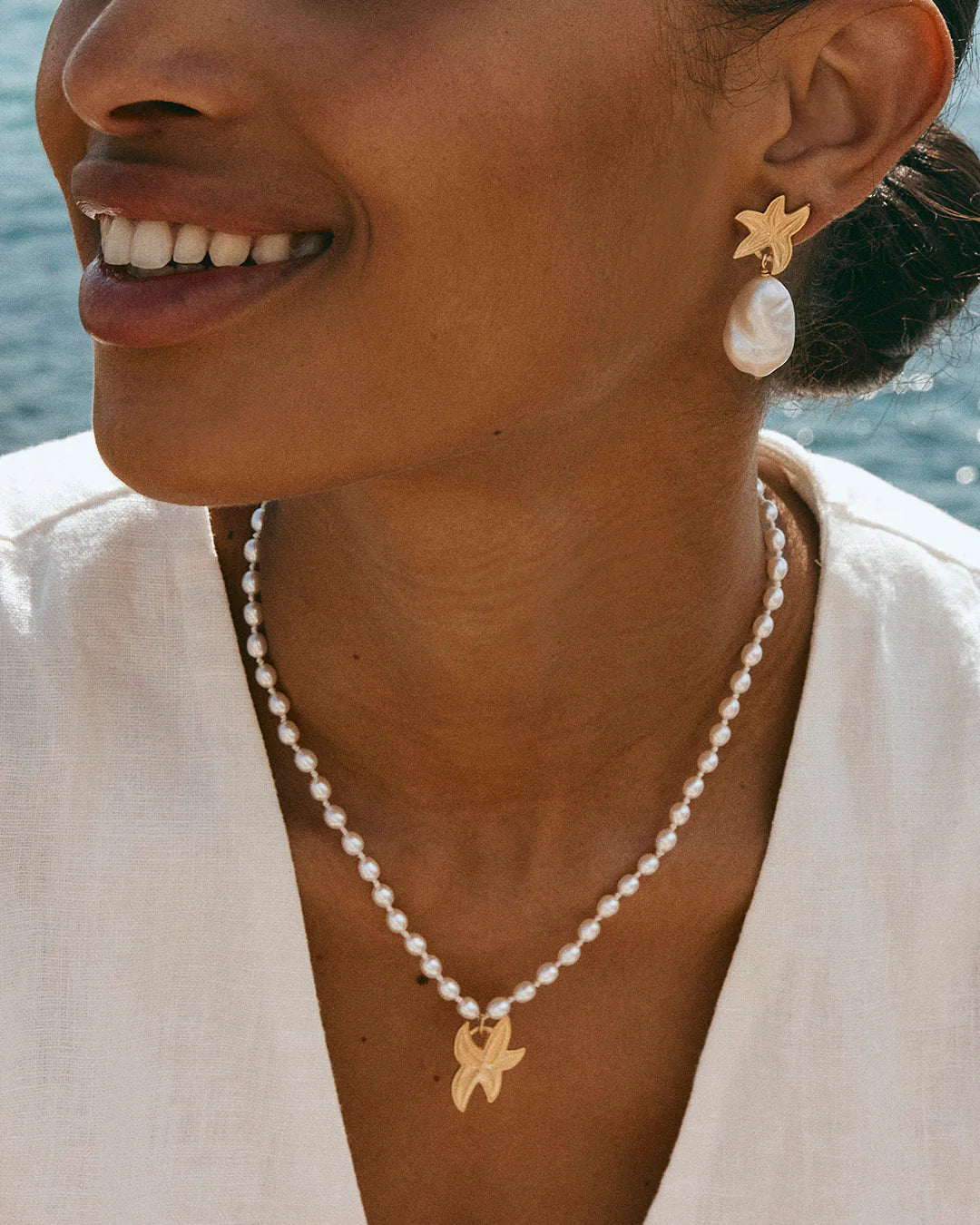 FAIRLEY : Starfish Pearl - Necklace