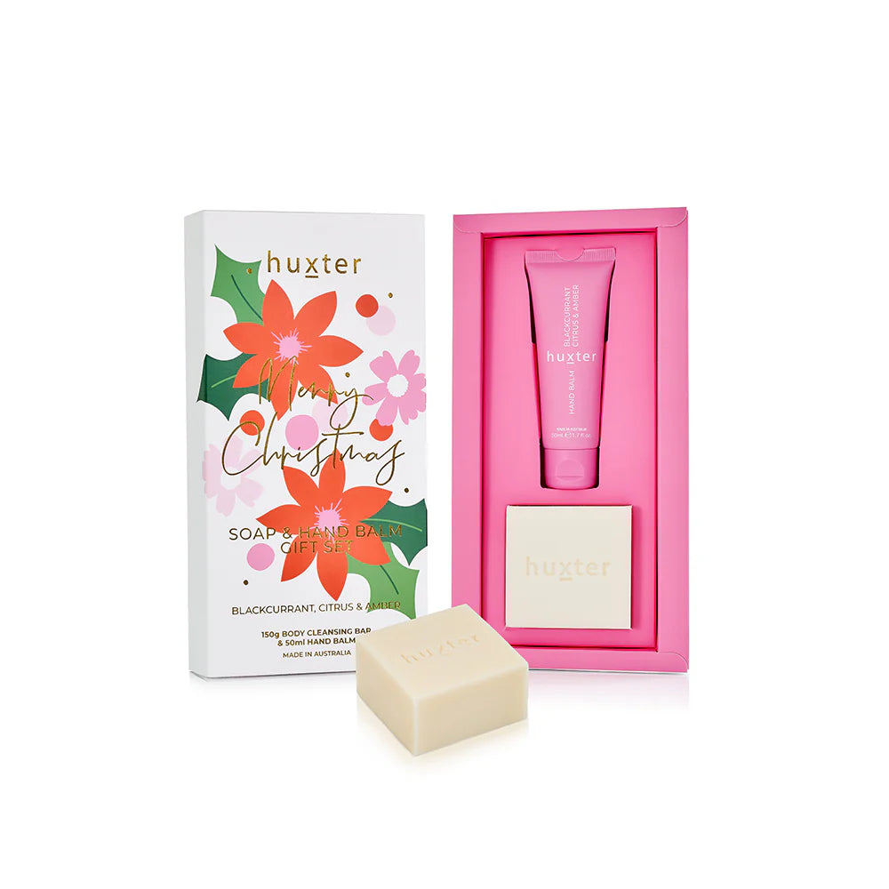HUXTER : ‘Merry Christmas’ Soap & Hand Balm Gift Set