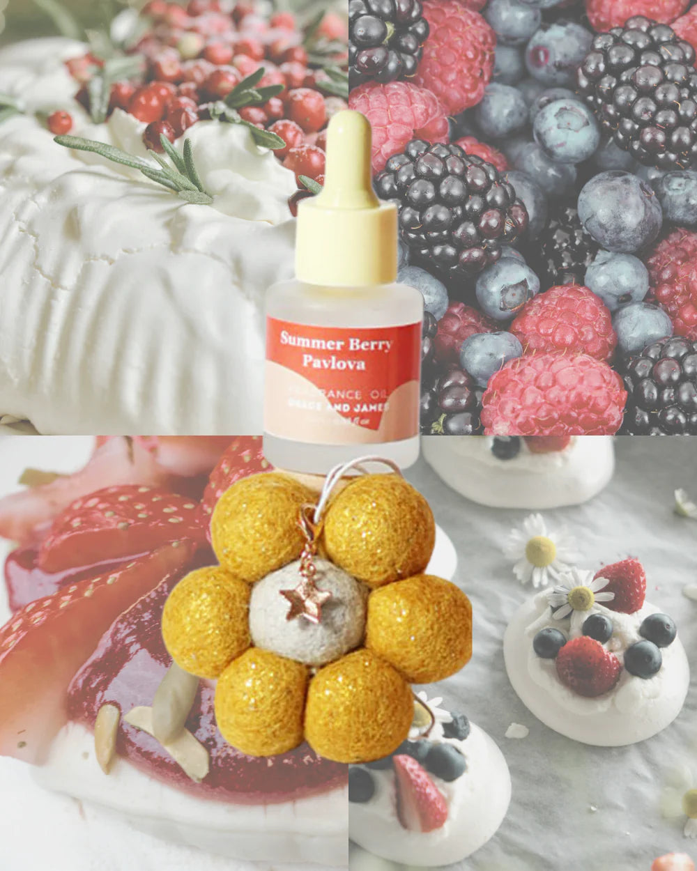 GRACE & JAMES: Bloom Christmas Collection - Summerberry Pavlova - Air Freshener