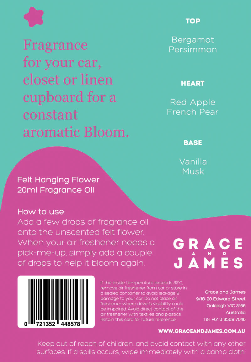 GRACE & JAMES: Bloom Collection - Persimmon & Vanilla - Air Freshener