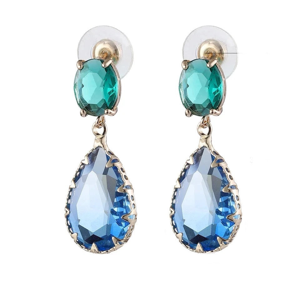 GREENWOOD DESIGNS : Small Bling Turquoise & Blue - Earrings