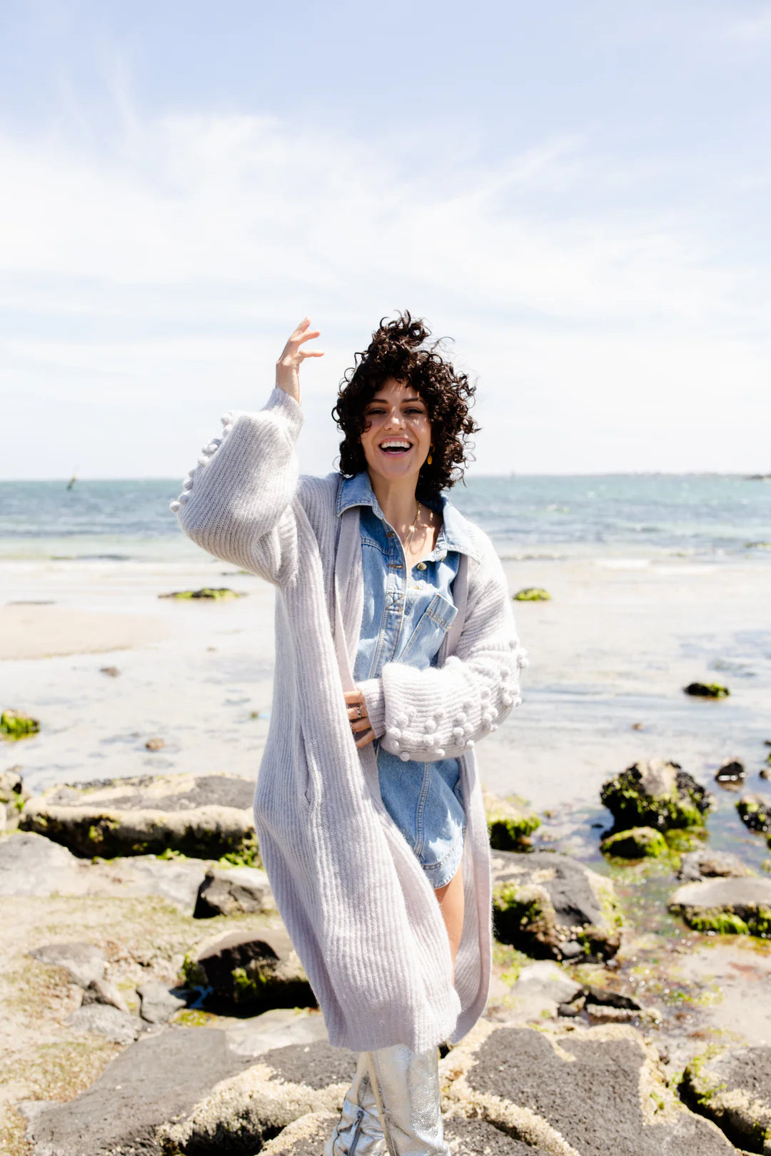 THRD LABEL: Lola Longline Lilac - Cardigan