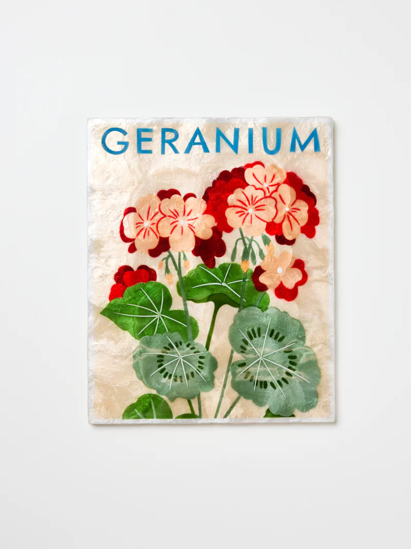 JONES & CO : Geranium Market - Wall Art