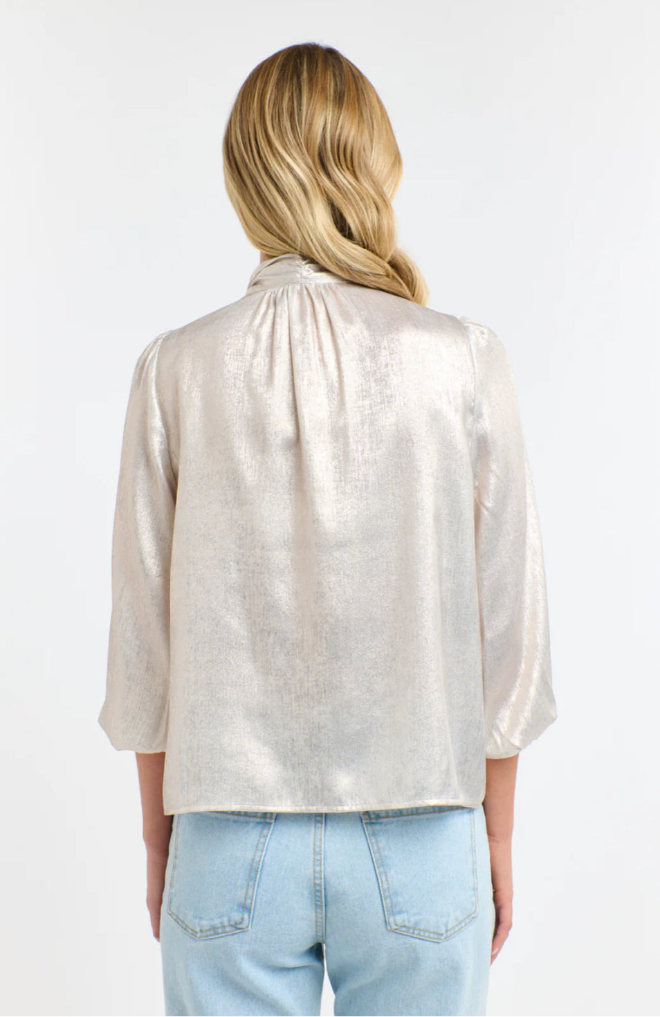 365 DAYS : Pussy Bow Blouse - Champagne