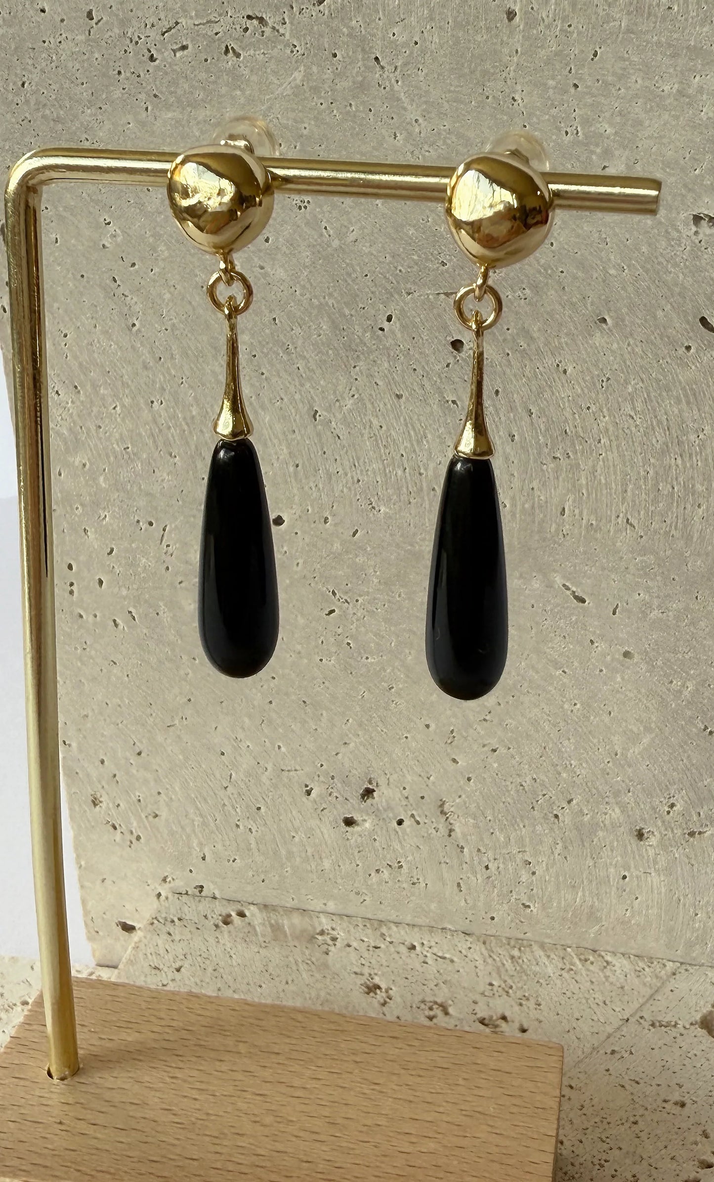 TUNIK : Wanderlight Onyx Precious Stone Drop - Earrings