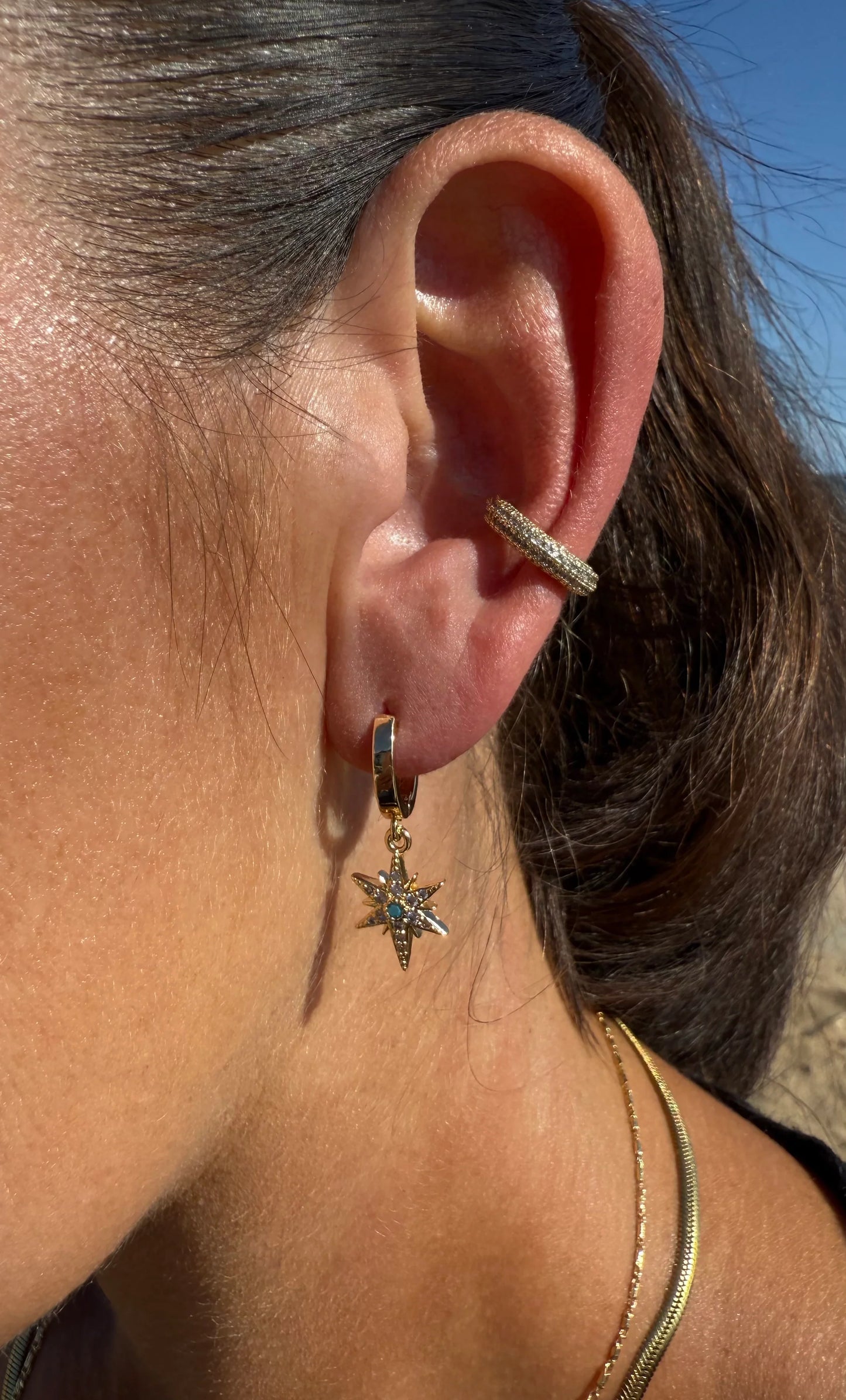 TUNIK : Micro Pave Treasure Ear Cuff - Gold