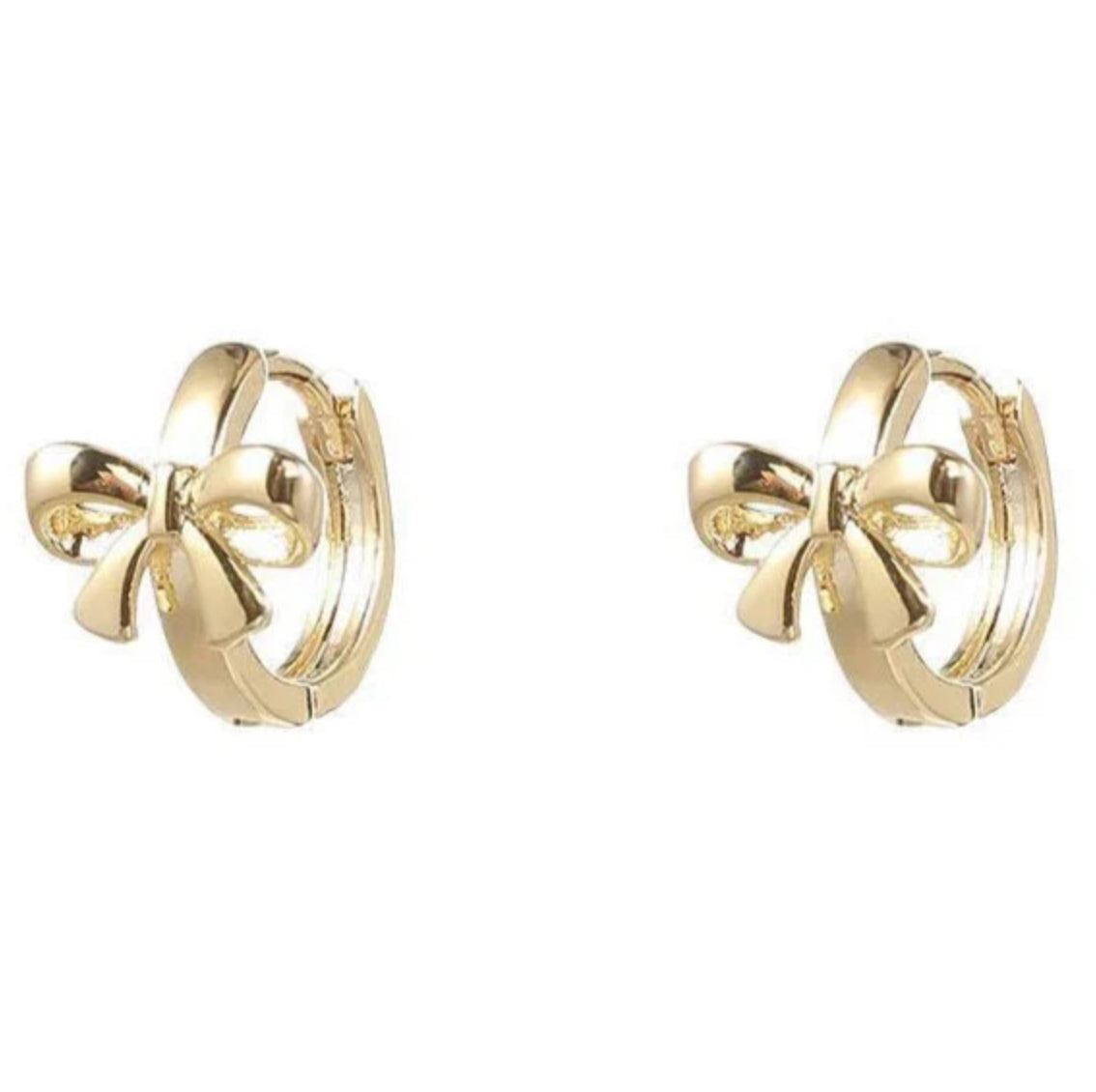 GREENWOOD DESIGNS : Gold Bow Hoop - Earring