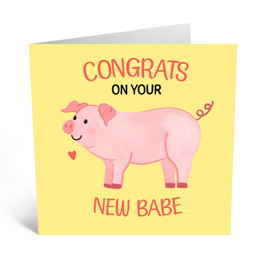 GREETING CARD : Congrats on your new babe - Baby Card