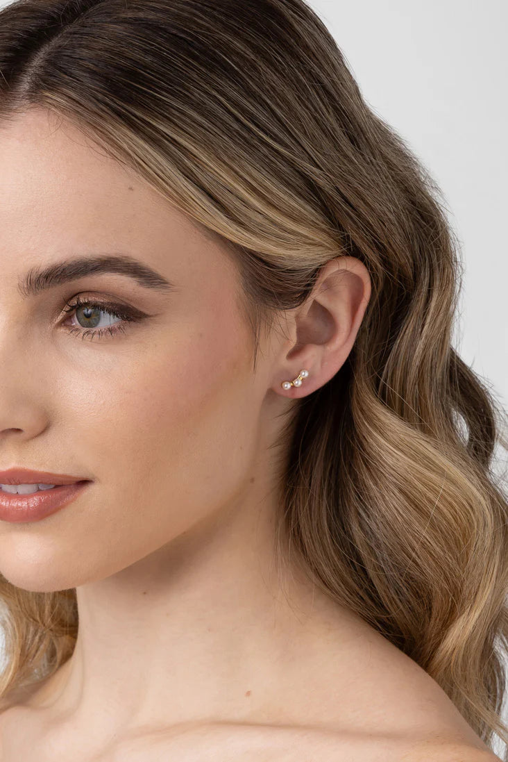 LIBERTE : Poppy Gold Pearl - Earring