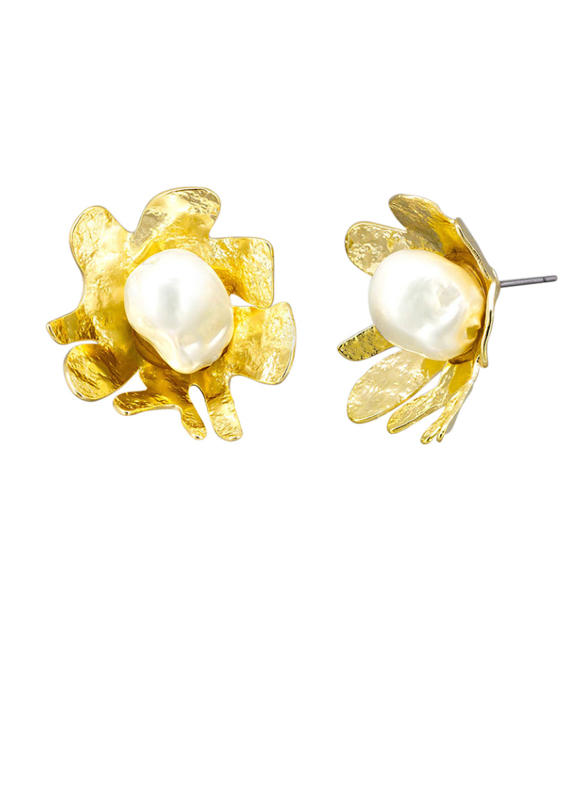 TIGER TREE : Gold Eden Pearl - Earrings