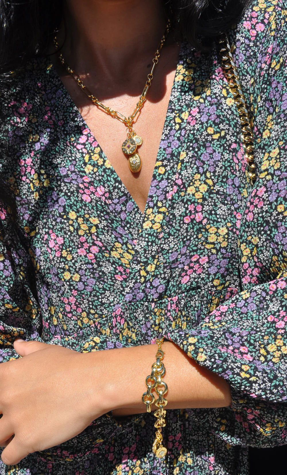 TUNIK : Harper Midi Dress - Flower Fields Print