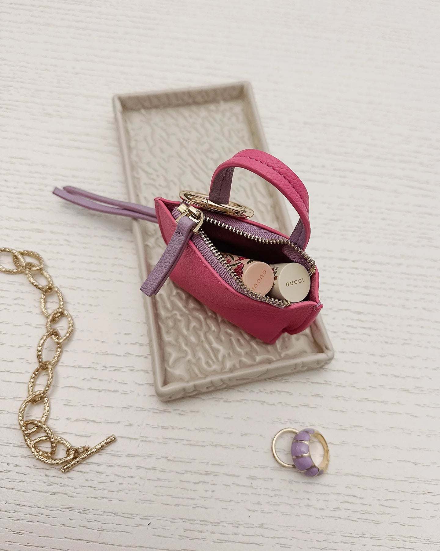 LOUENHIDE : Gina Hot Pink - Bag Charm