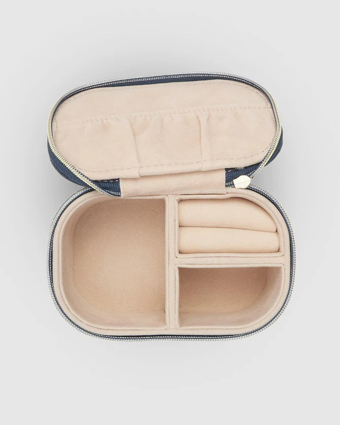 LOUENHIDE : Olive Jewellery Box - Navy