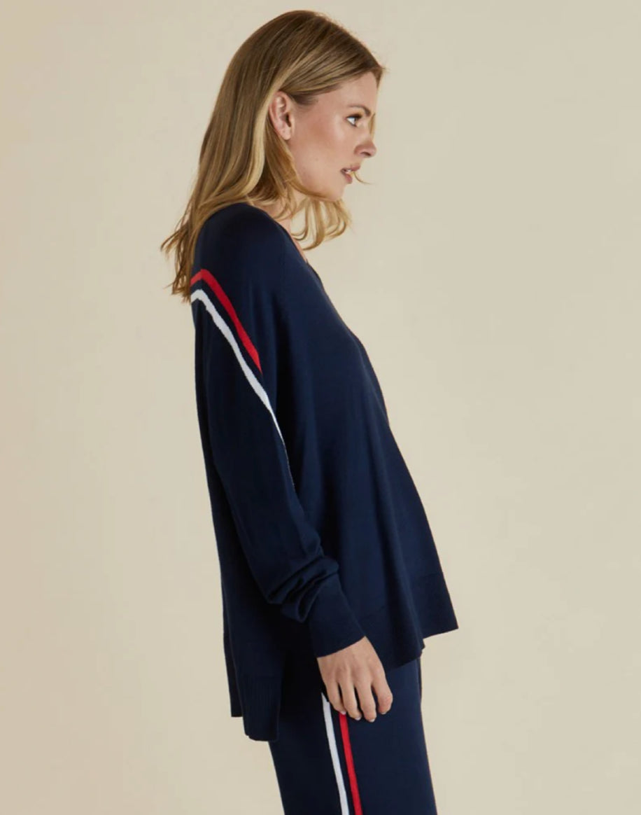 BETTY BASICS : Karina Knit Sweater - Navy