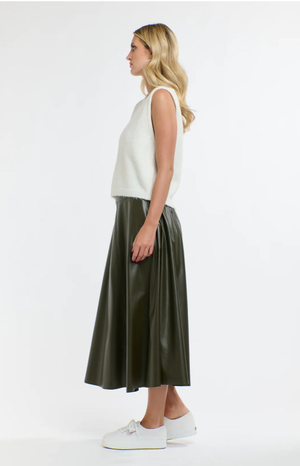 365 DAYS : Dakota PU Skirt - Khaki