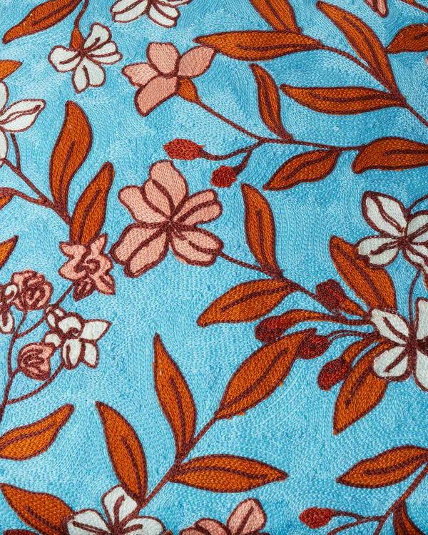 KIP & CO : Cushion - Canopy Blue Embroidery