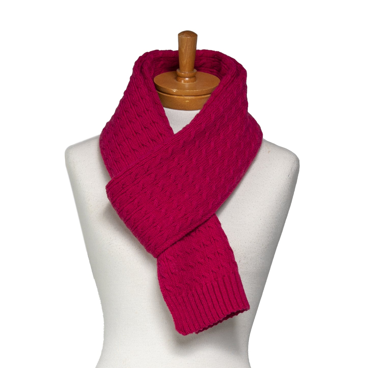 TAYLOR HILL : Cable Knit Hot Pink - Scarf
