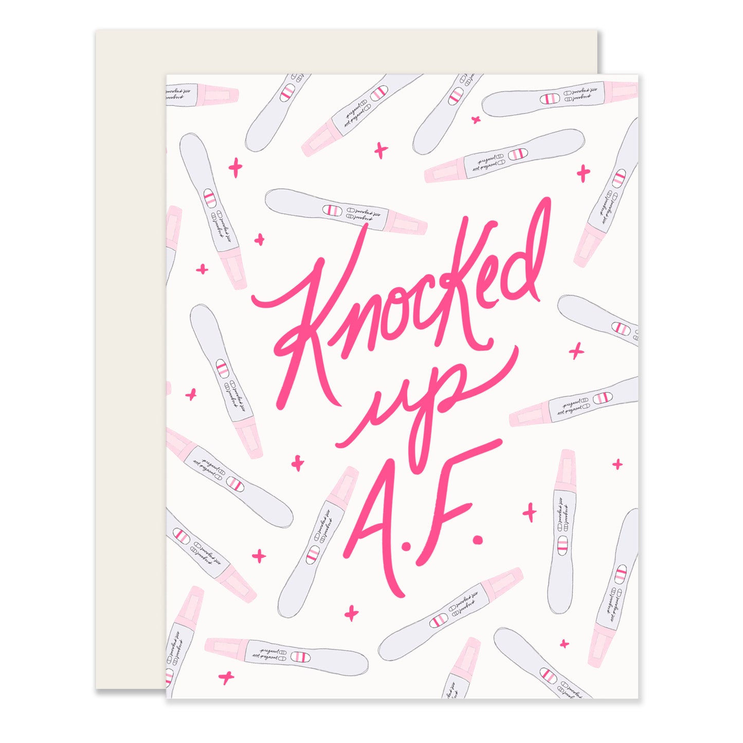 GREETING CARD : Knocked Up A.F - Baby Card