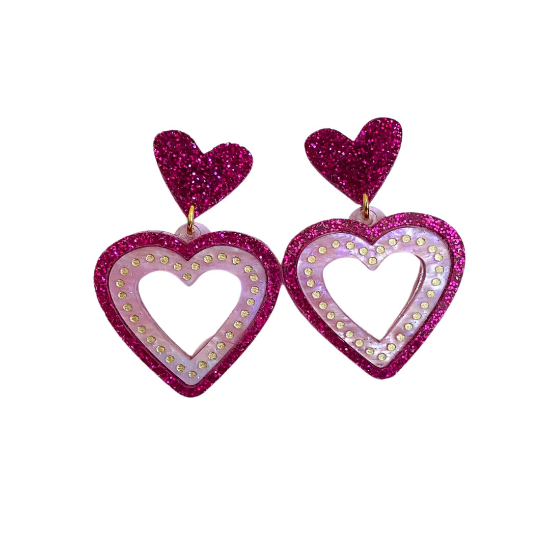 PIPP POP : L’amour Dangle Pink - Earrings