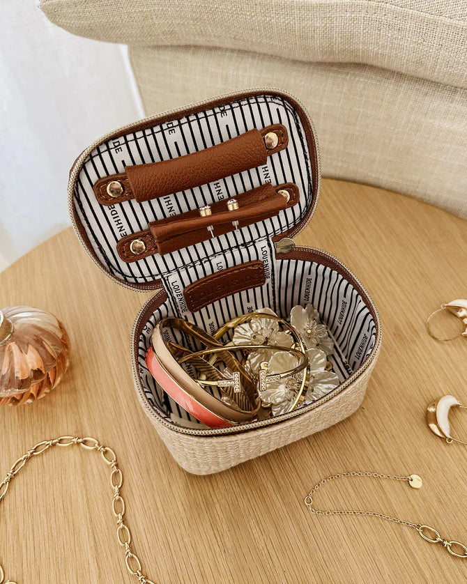LOUENHIDE : Trudy Jewellery Box - Natural Tan