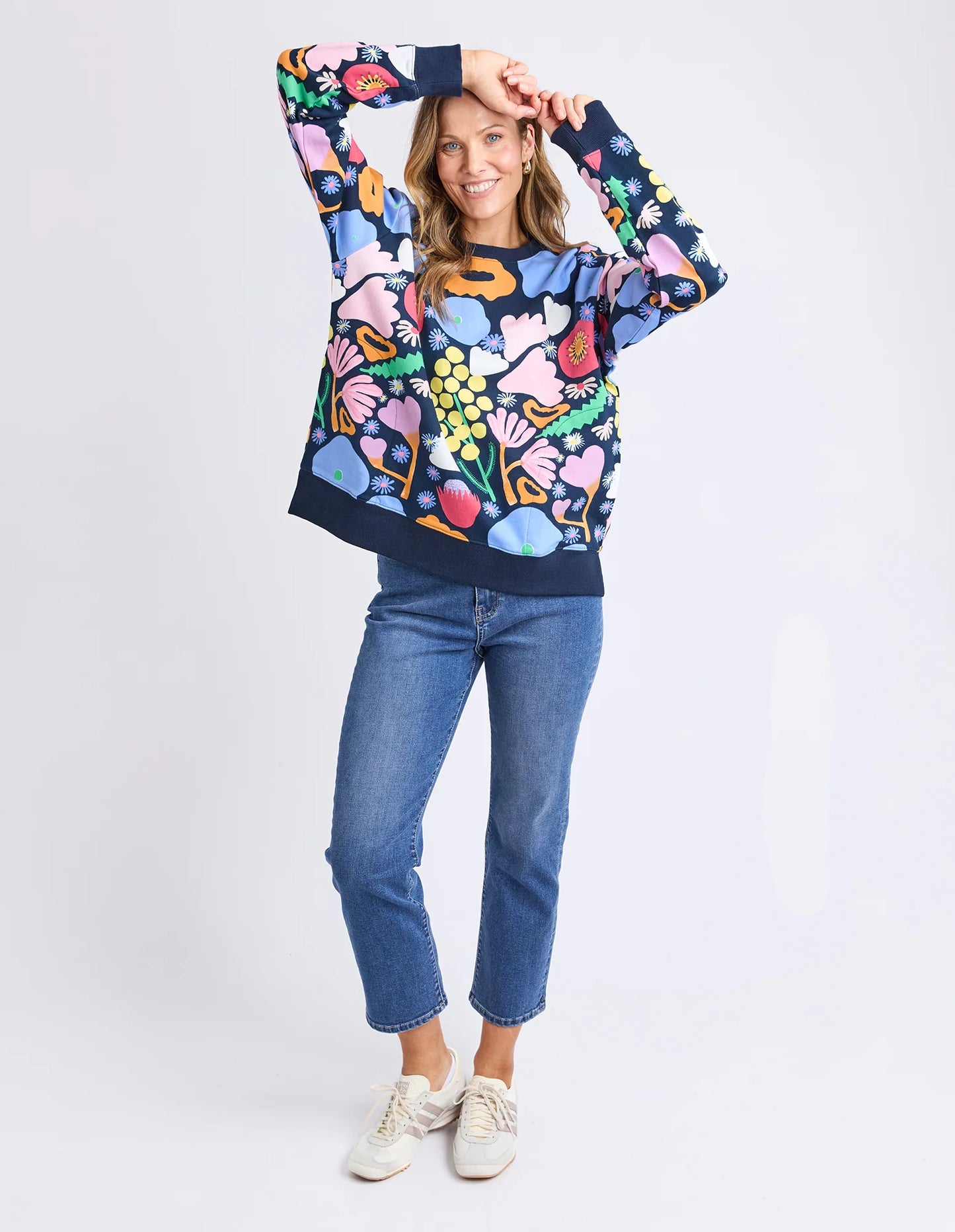 ELM : Flower Medley Crew - Multi Floral Print