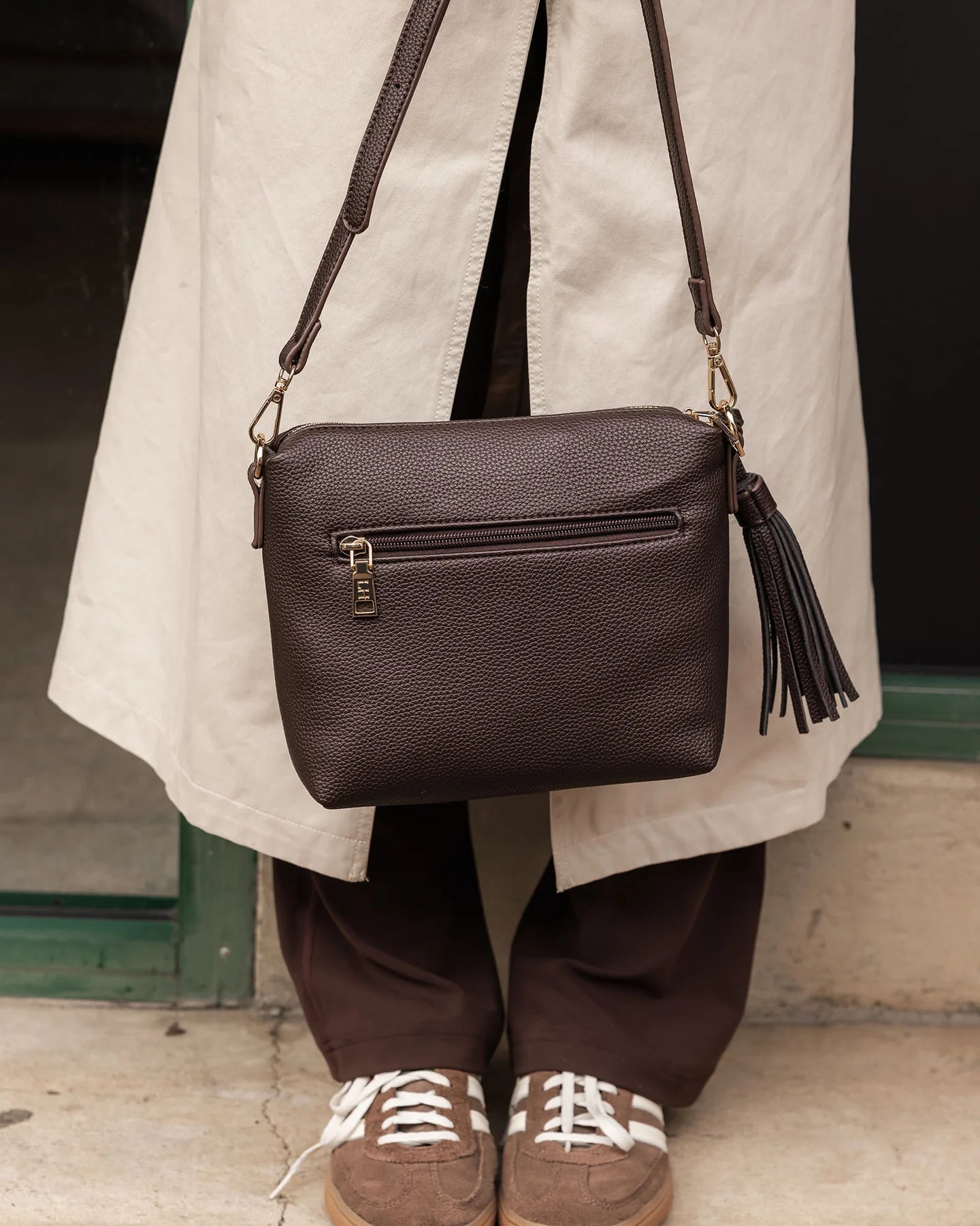LOUENHIDE: Kasey Chocolate Crossbody - Bag