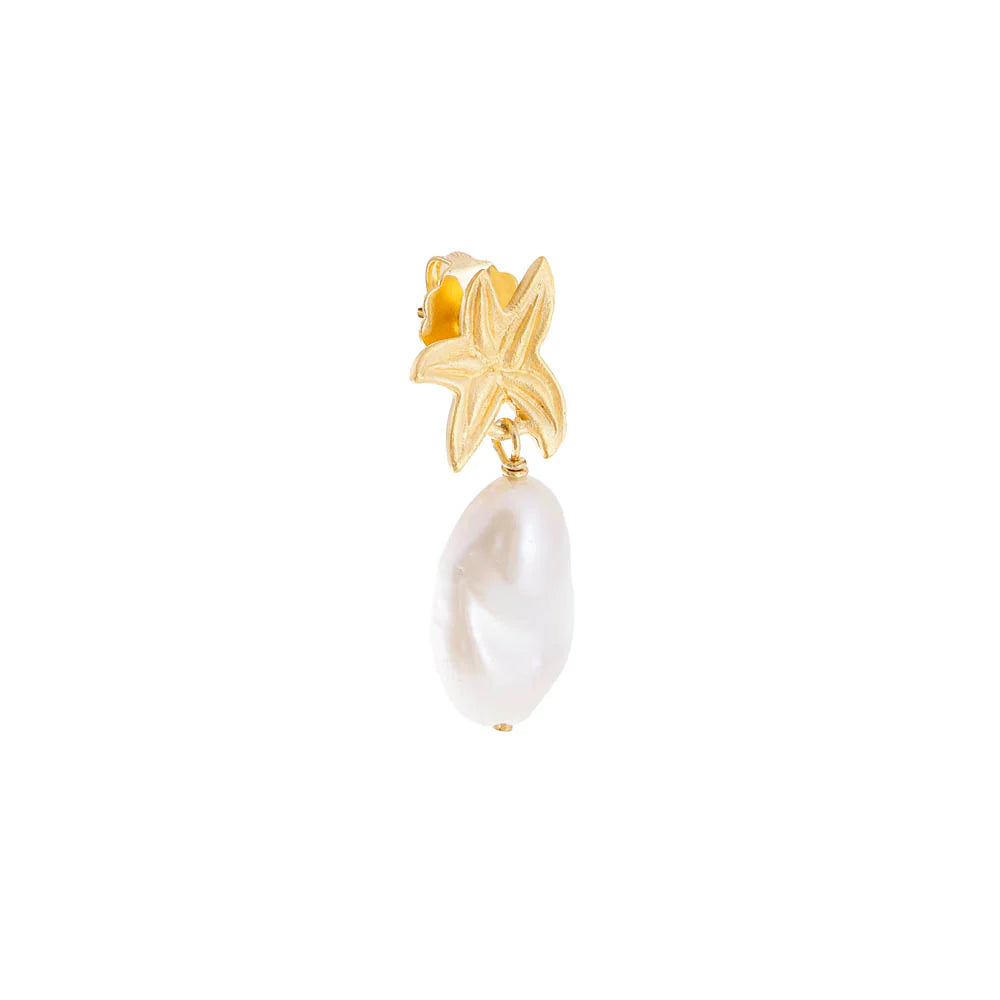 FAIRLEY : Starfish Pearl Drop - Earrings