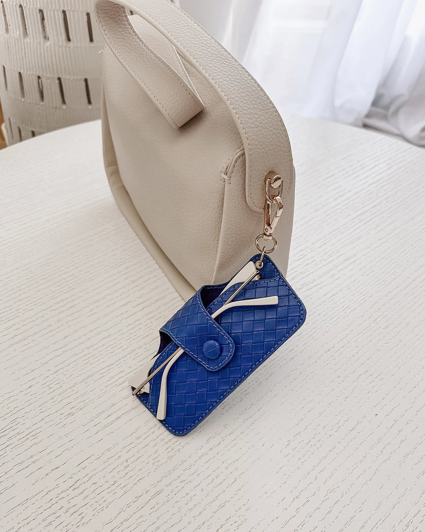 LOUENHIDE: Skittle Woven Ocean Blue - Sunglass Case