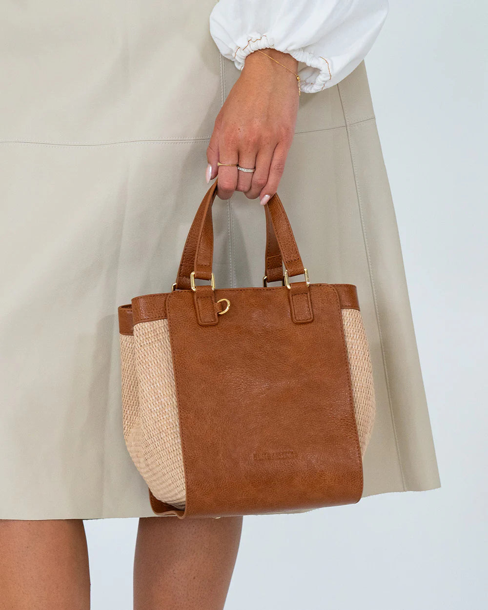 ELMS+KING : Carnegie Tote Bag - Tan Weave