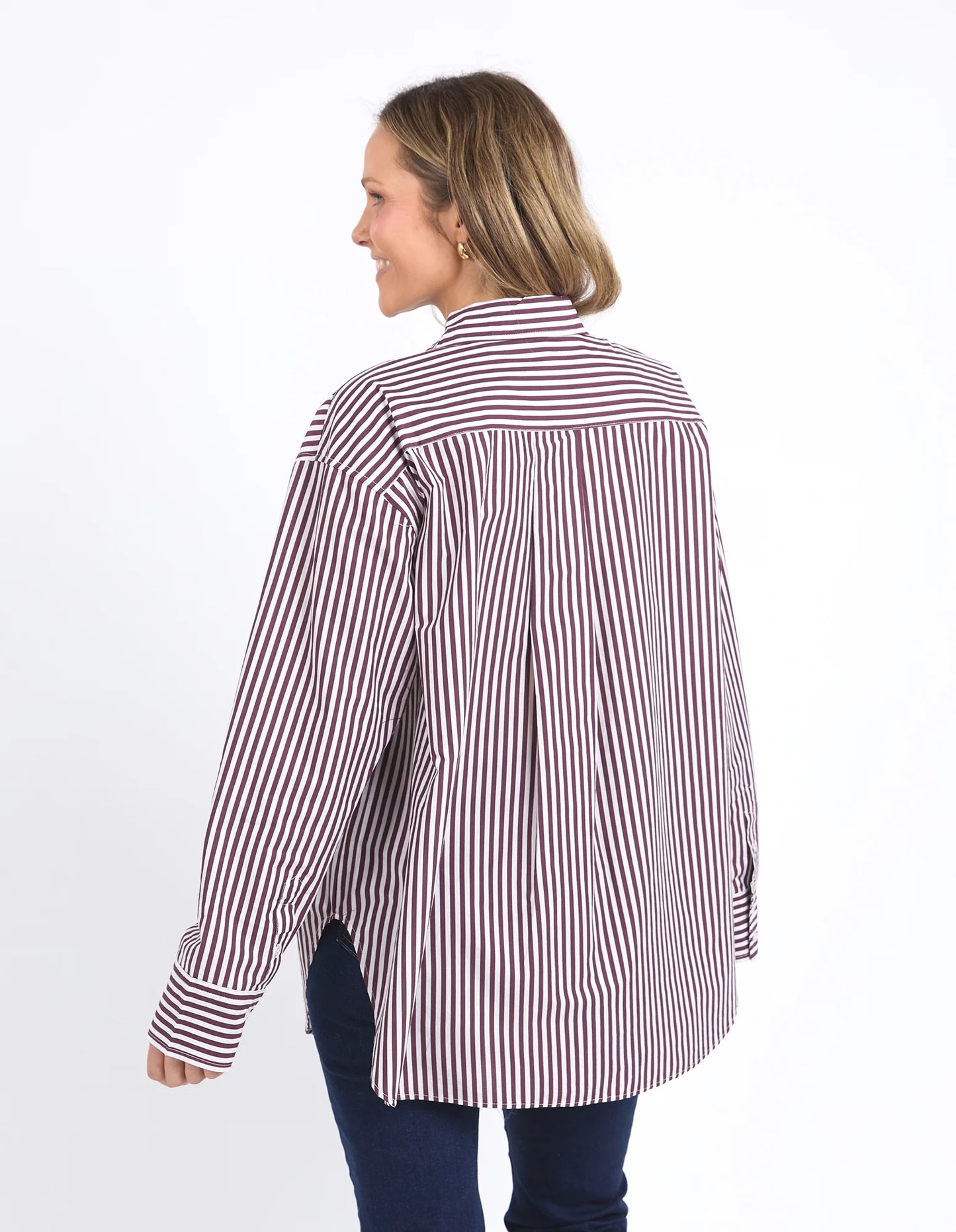 ELM : Lila Stripe Merlot & White - Shirt