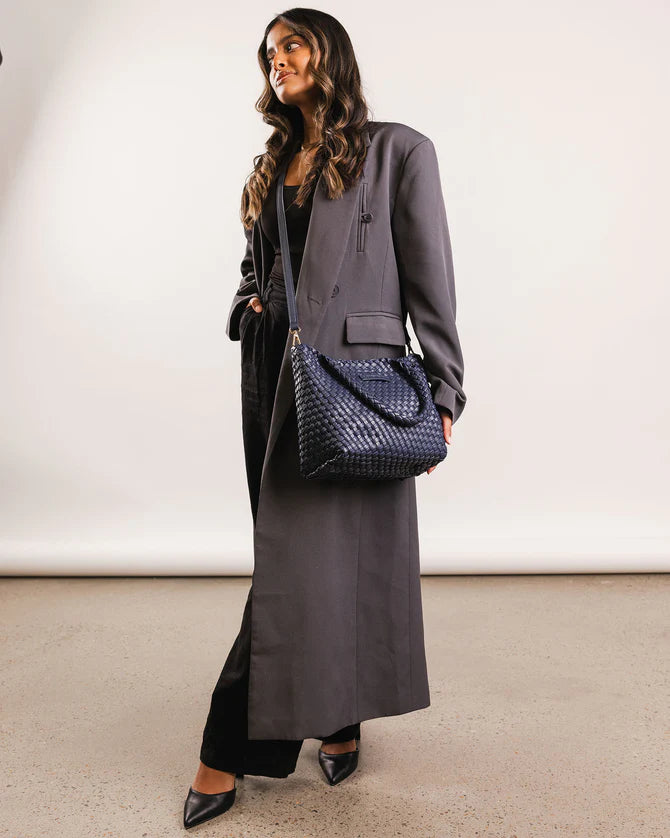 LOUENHIDE : Baby Cruiser Woven Tote Bag - Navy