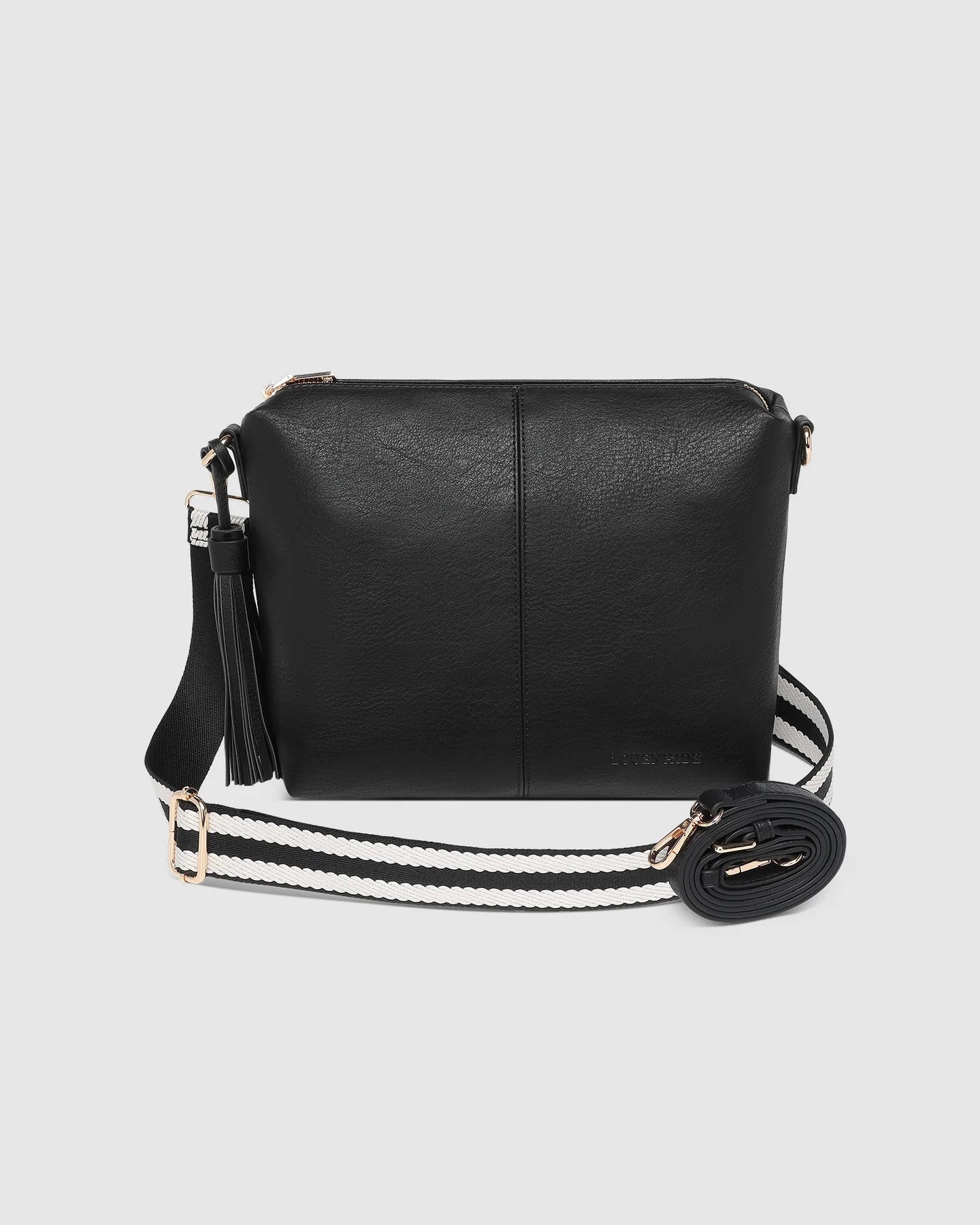 LOUENHIDE: Kasey Black Stripe Crossbody - Bag