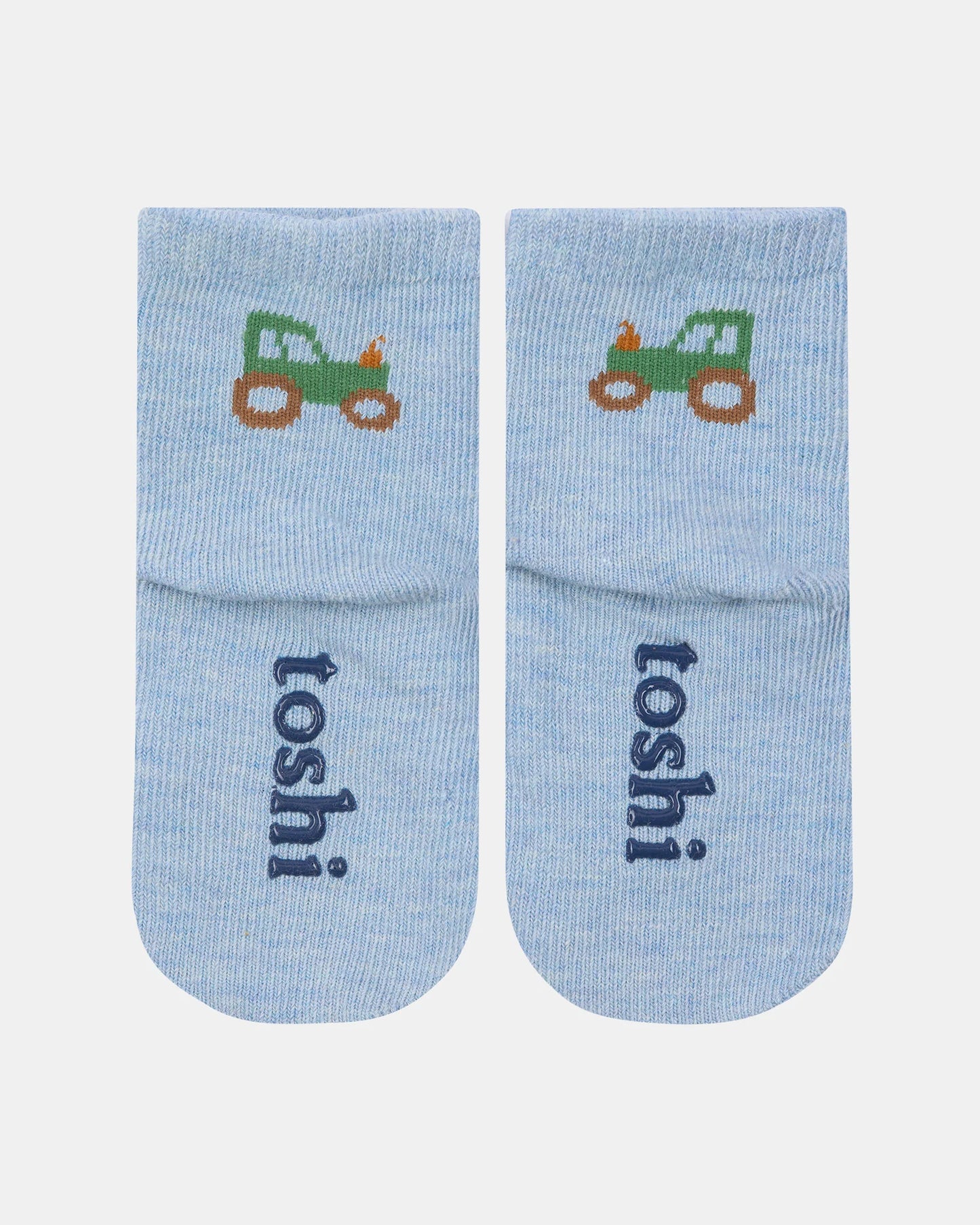 TOSHI : Organic Baby Ankle Socks - Tiny Tractors