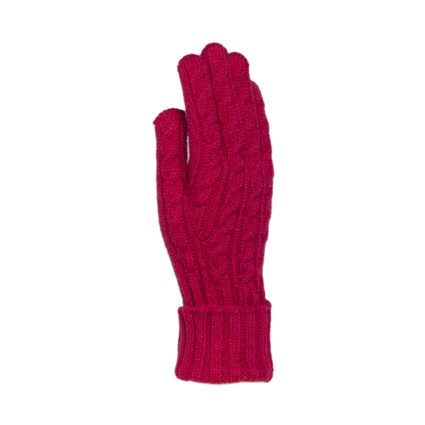 TAYLOR HILL : Cable Knit Hot Pink - Gloves