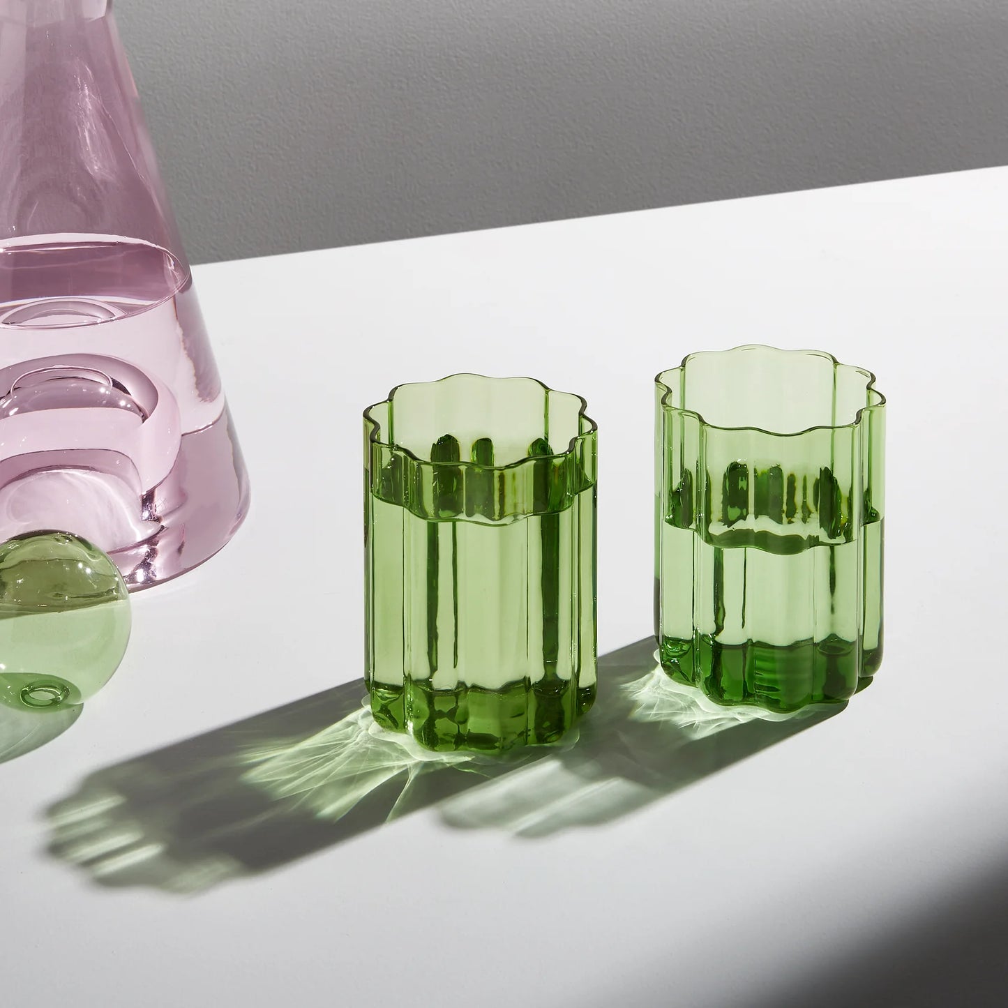 FAZEEK : Two x Wave Glasses - Green