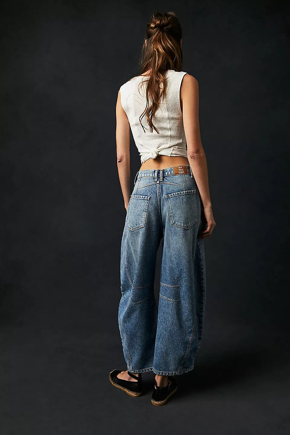 FREE PEOPLE : Good Luck Mid-Rise Barrel Jeans