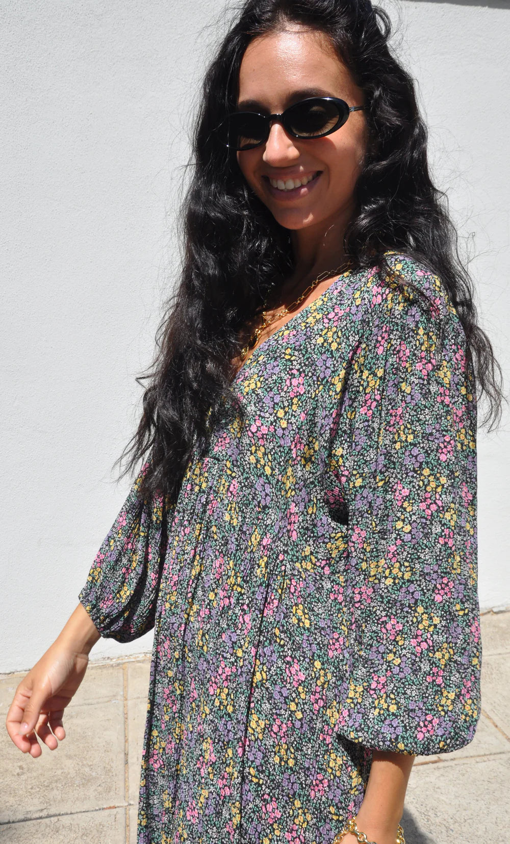 TUNIK : Harper Midi Dress - Flower Fields Print