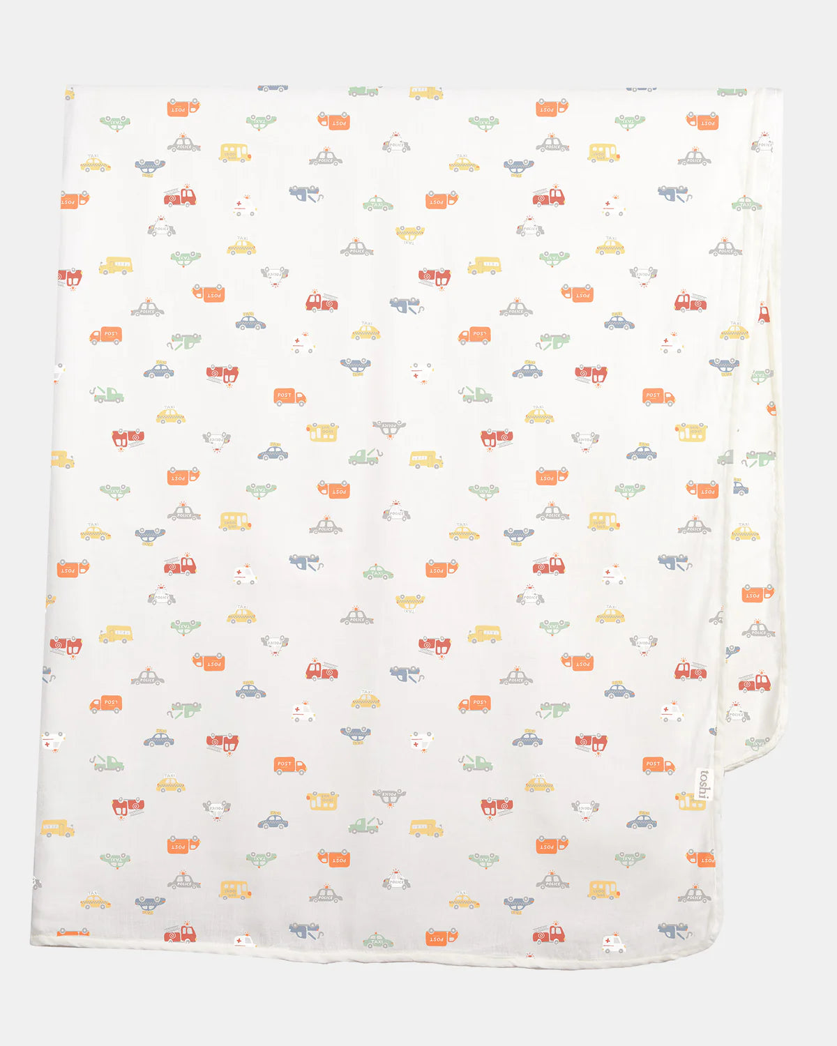 TOSHI : Muslin Baby Wrap - Working Wheels