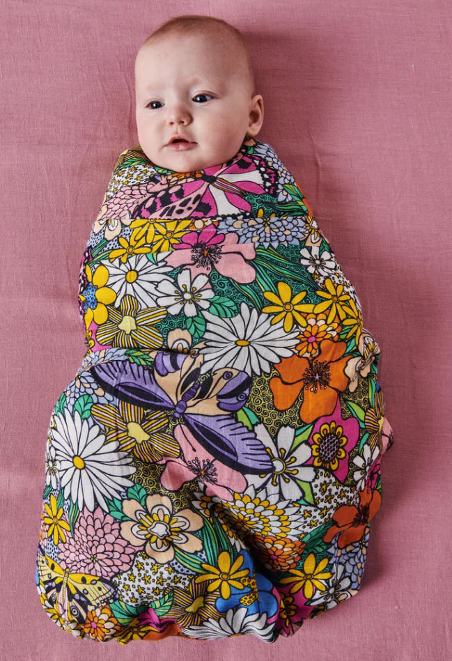 KIP & CO : Baby Swaddle - Bliss Floral