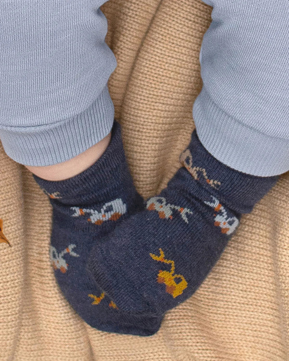 TOSHI : Baby Ankle Socks Jacquard - Earthmover