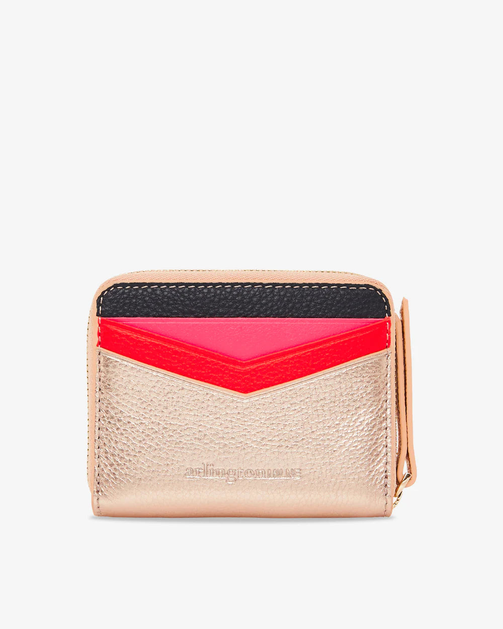ARLINGTON MILNE : Alexis Zip Purse - Rose Gold Multi
