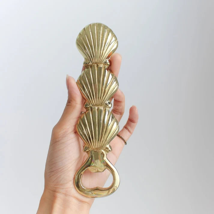 HOLIDAY HOME : Clam Bottle Opener - Gold