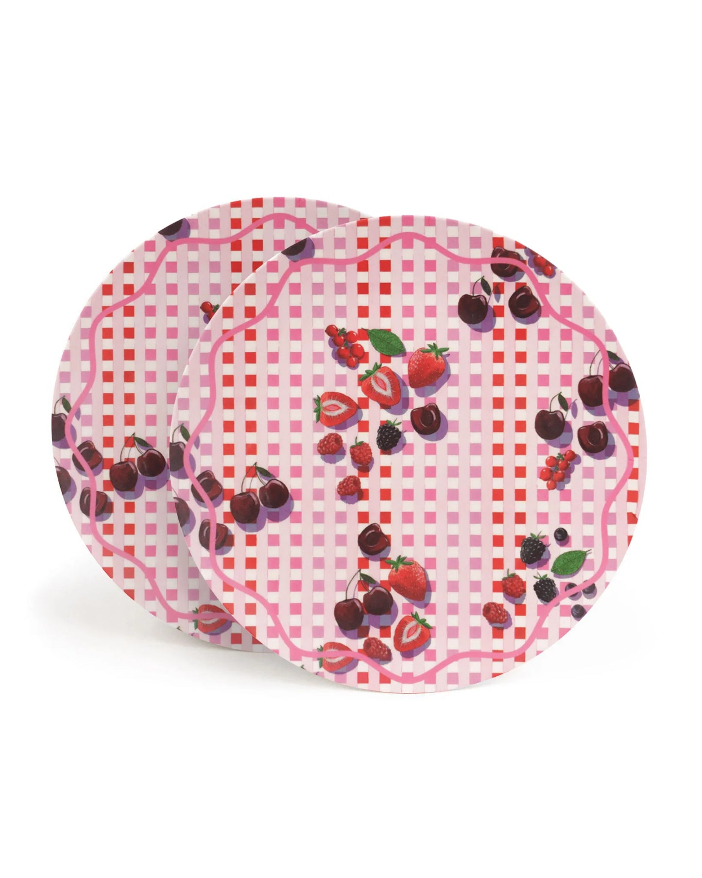 THE SOMEWHERE CO. : Bamboo Melamine Plate - Sundae Cheries