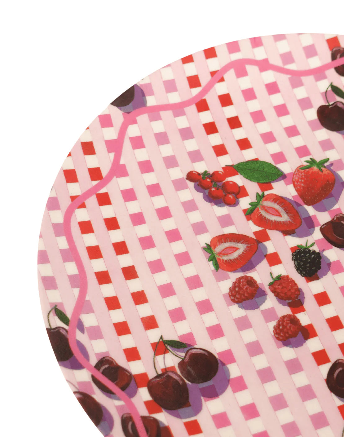 THE SOMEWHERE CO. : Bamboo Melamine Plate - Sundae Cheries