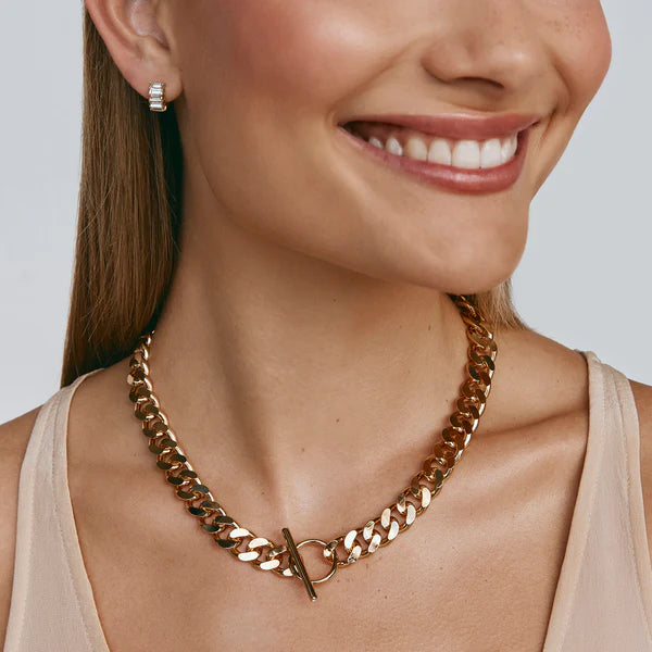 FAIRLEY: Chunky T-Bar Chain Necklace