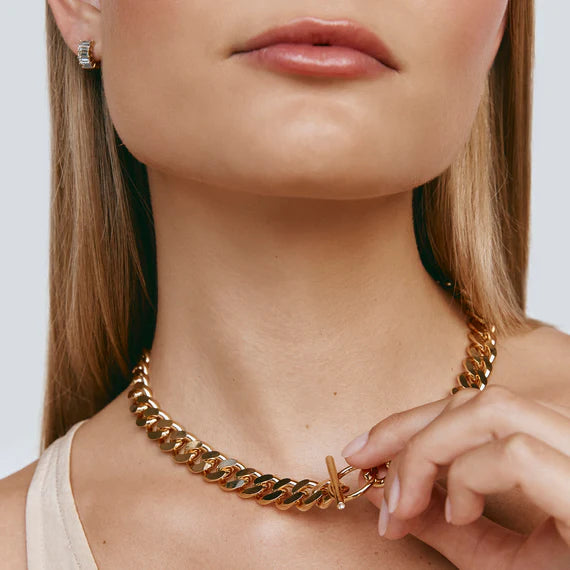 FAIRLEY: Chunky T-Bar Chain Necklace