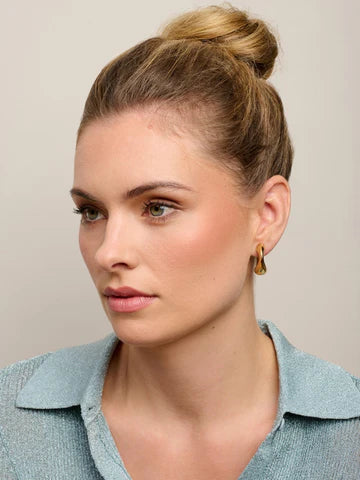 TIGER TREE: Gold Pinch Hoop - Earrings