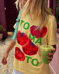 MAKU THE LABEL : Butter Tomato Boxy - Tee