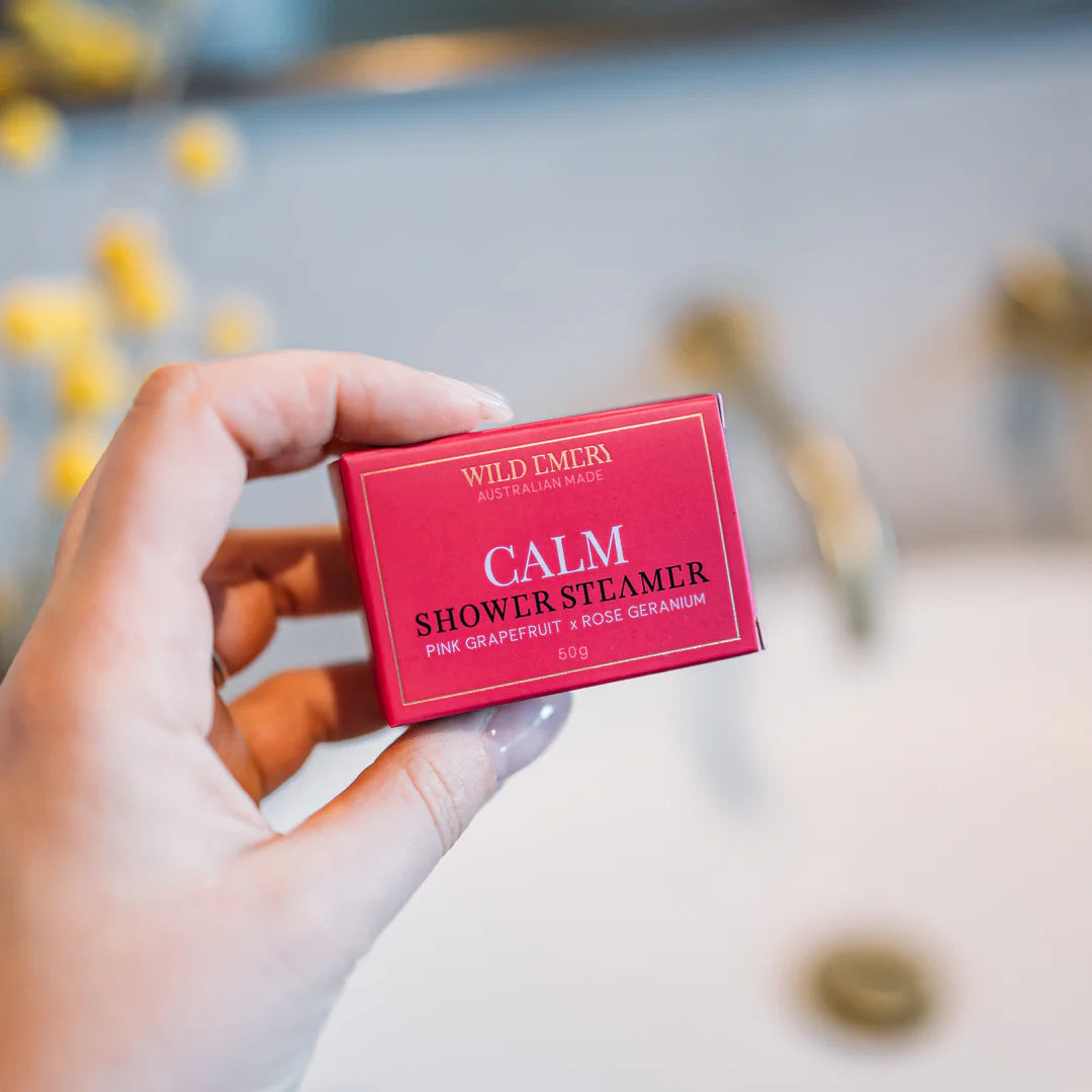WILD EMERY : Calm Pink Grapefruit x Rose Geranium - Shower Steamer
